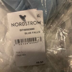 Nordstrom Blue Henley Pullover Sweatshirt